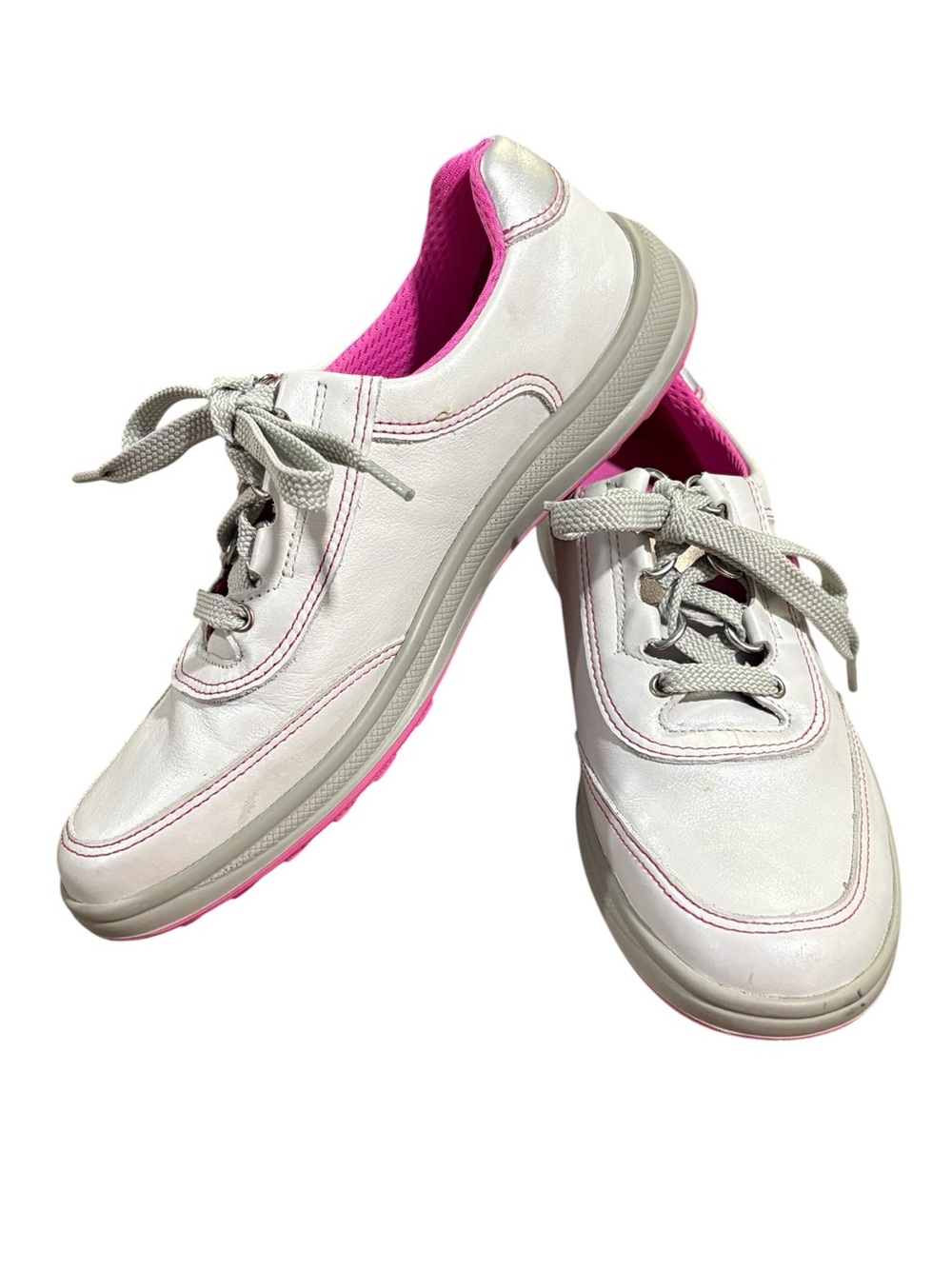 SAS San Antonio Shoes Sporty Bianco Pink Pearl Leather Walking Shoes 6